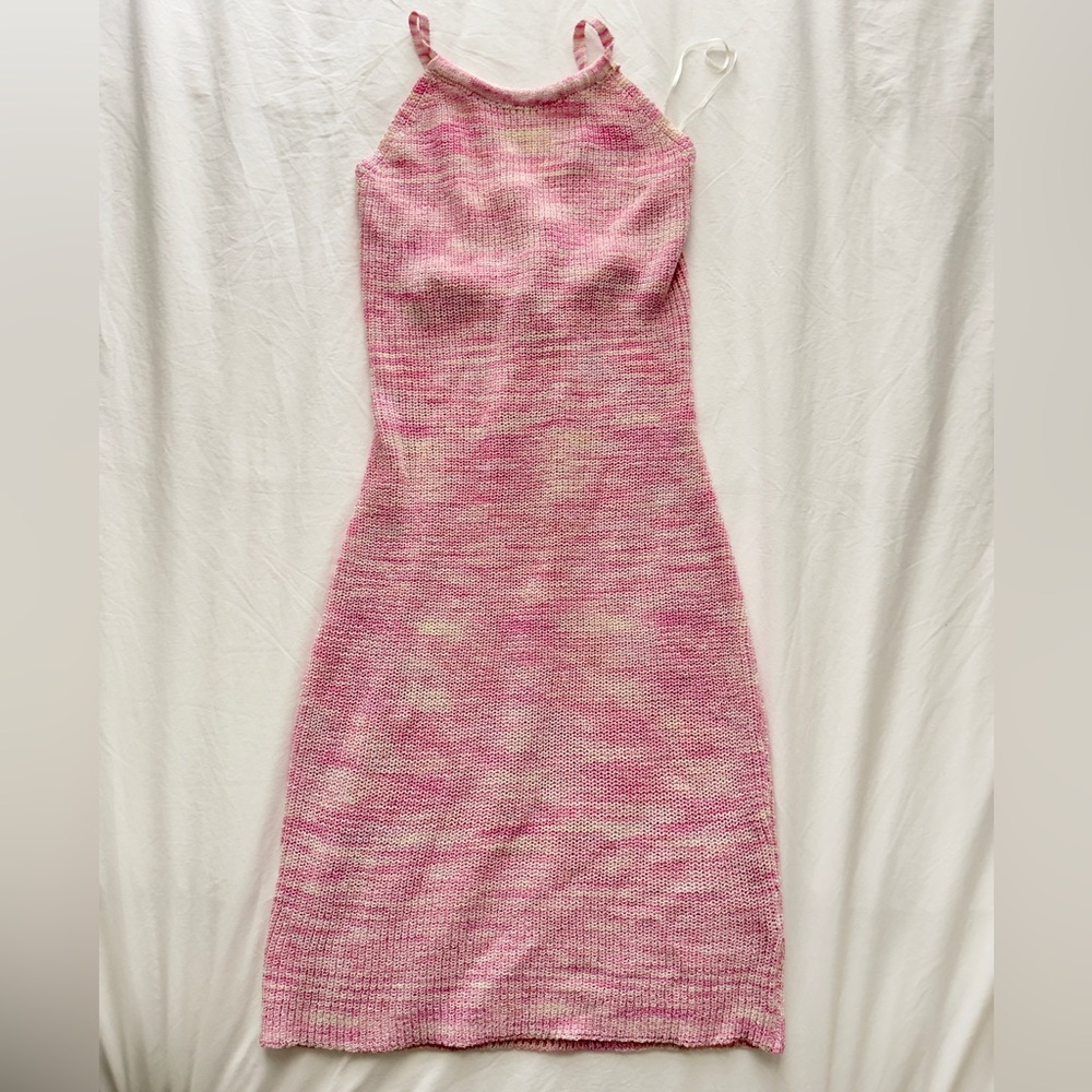knit halter dress.